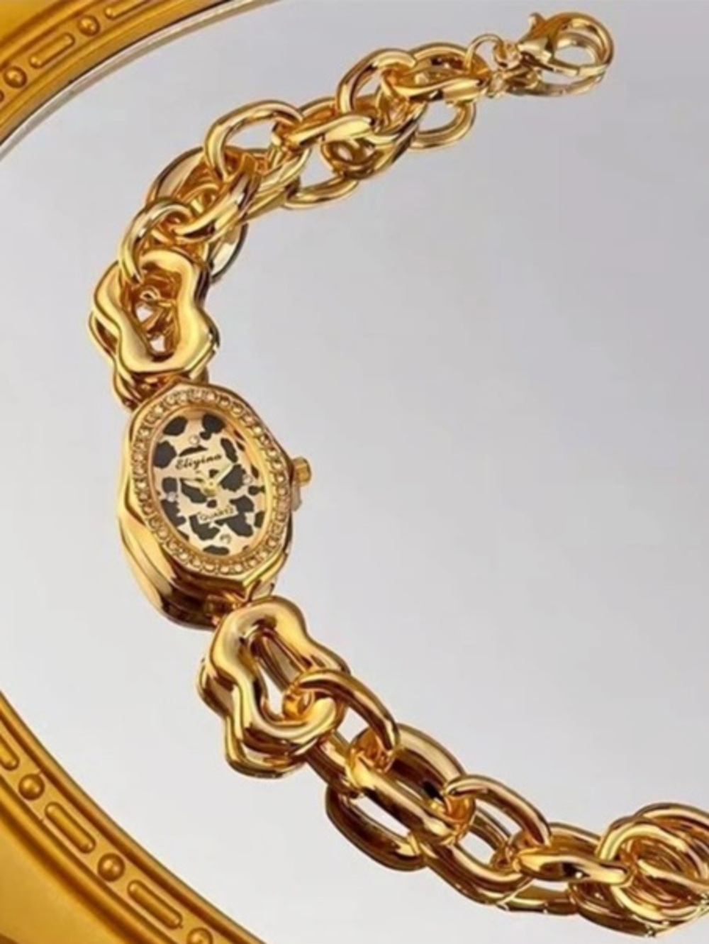 New Gold-Tone Chain Bracelet Watch